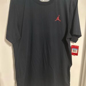 Nike Black Tee with Red Logo